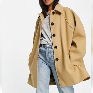 ASOS design OVERSIZED boyfriend coat in camel size US 8